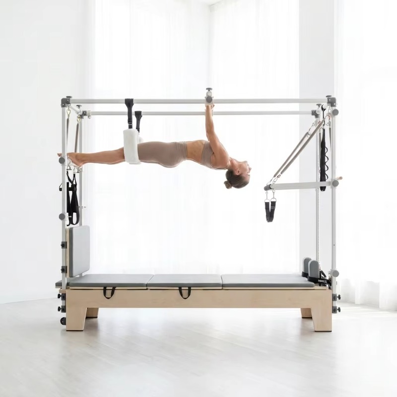 Pilates Yoga Reformer - YTTYINカスタム360フル台形ヨガバランストレーニング機器調整可能スタジオ木製業務用3in1ピラティスリフォーマー