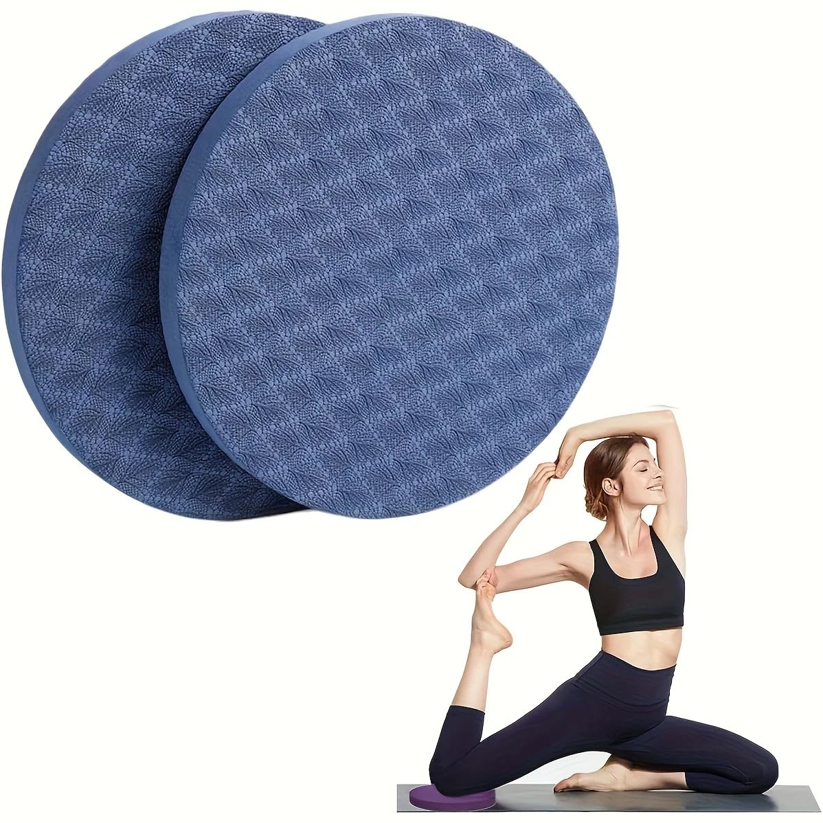 Pilates Yoga Bag - 2パック ヨガ膝パッド ヨガ膝クッション 厚手エクササイズパッド 膝、肘、手首、手、頭用 フォームピラティス膝当てパッド