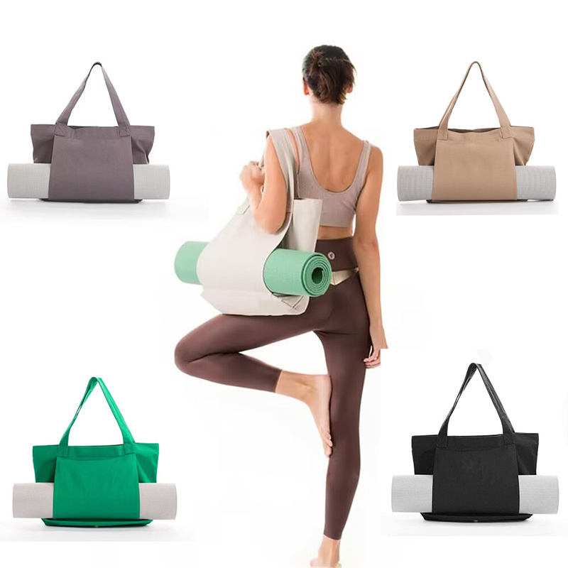 Pilates Yoga Bag - ヨガピラティスクッションバッグキャンバスハンドバッグ屋外運動器具旅行ヨガショルダーバッグ収納袋