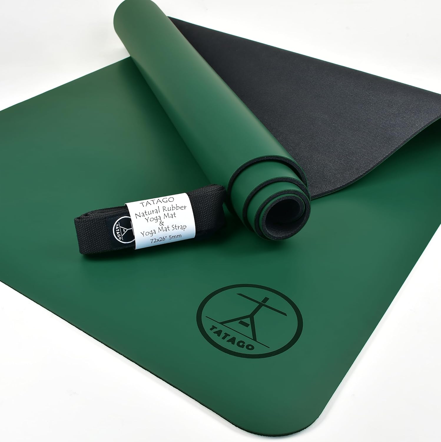 Pilates Yoga Classes - ホットヨガ、ピラティス、自宅でのストレッチ - 天然ゴムヨガマット、汗をかくヨガクラスに最適な滑り止め加工、ヨガストラップ付き