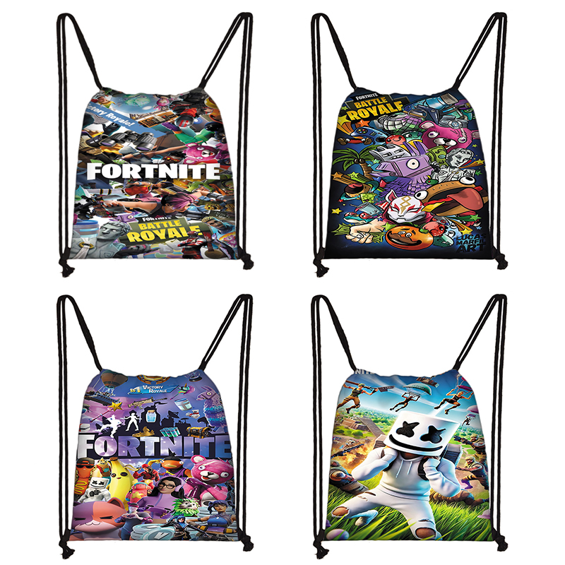 Pilates Yoga Bag - 子供用プリント入り巾着ショッピングバッグ男性用ホットゲームデザイン-F-FortniteS女性用フットボールスポーツジム収納ヨガバックパック