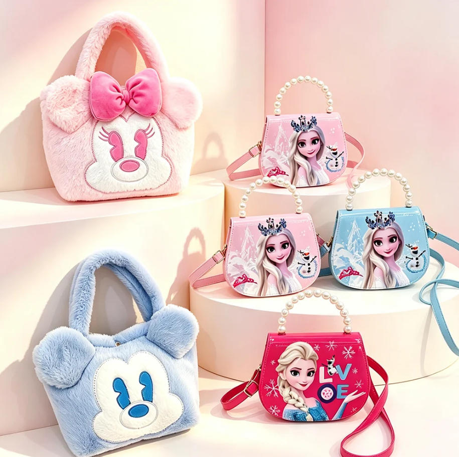 Pilates Yoga Bag - ディズニーミッキー、アナと雪の女王ヨガバッグ、収納バッグ、かわいい漫画風ファーバッグ、ポータブルバッグ、パーティーギフト、Y2Kバッグハンドバッグ、バッグアクセサリー