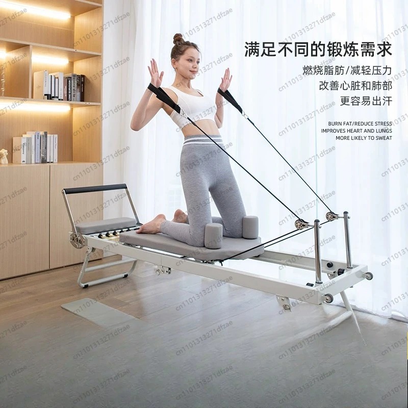 Pilates Yoga Reformer - ホームフィットネスピラティスリフォーマー器具、折りたたみ式大型コアヨガベッド（減量ワークアウト用）