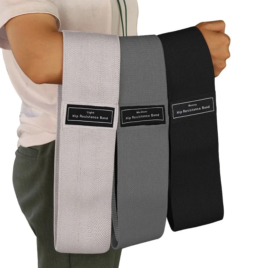 Pilates Yoga Reformer - ファブリック抵抗ヒップブーティーバンド臀部太もも弾性トレーニングバンドスクワットサークルストレッチフィットネスストリップループヨガジム機器