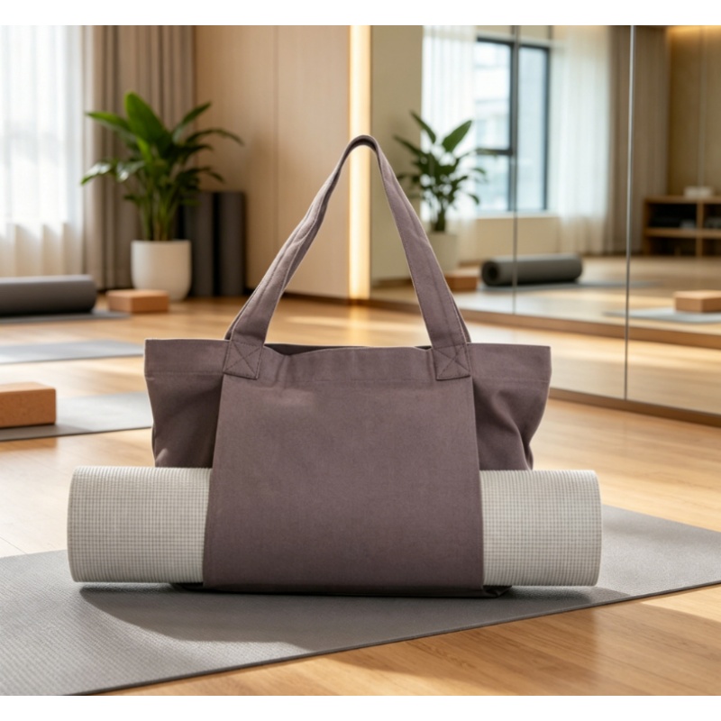 Pilates Yoga Bag - 1pc ヨガバッグヨガマット収納トート大容量ポータブルキャンバス収納バッグフィットネスピラティス屋外運動用
