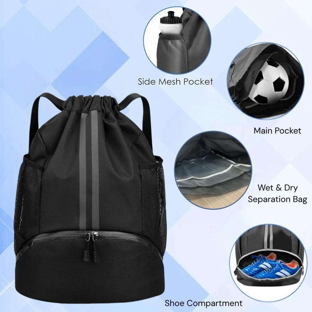ドローストリング付きスポーツバックパック、軽量ジムバッグ、シ - Pilates Yoga Bag のレビューと価格