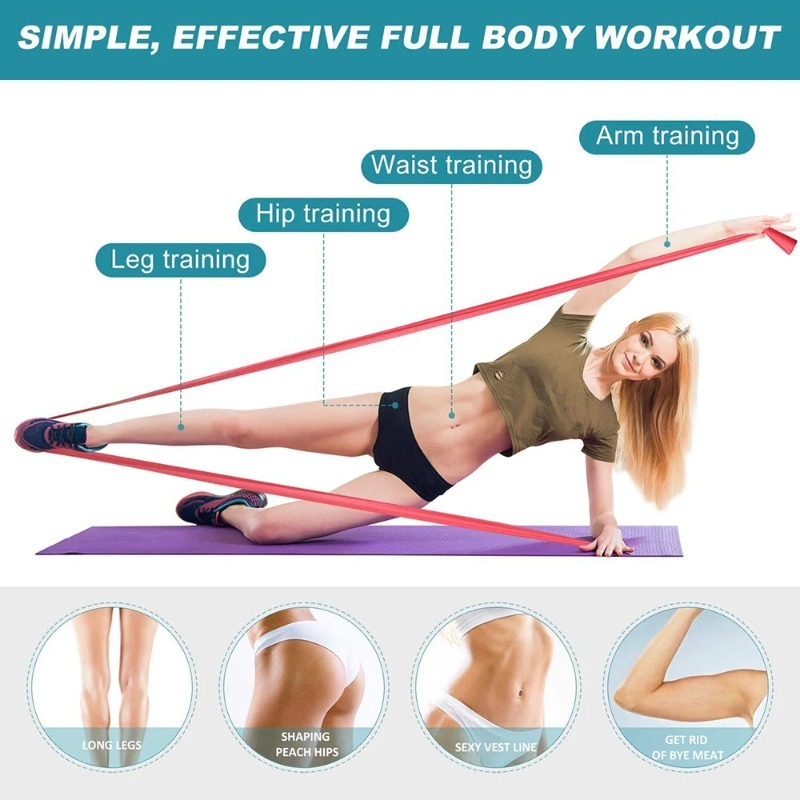 天然ラテックス製レジスタンスバンド、ヨガ、ピラティス、ホーム - Pilates Yoga Reformer のレビューと価格