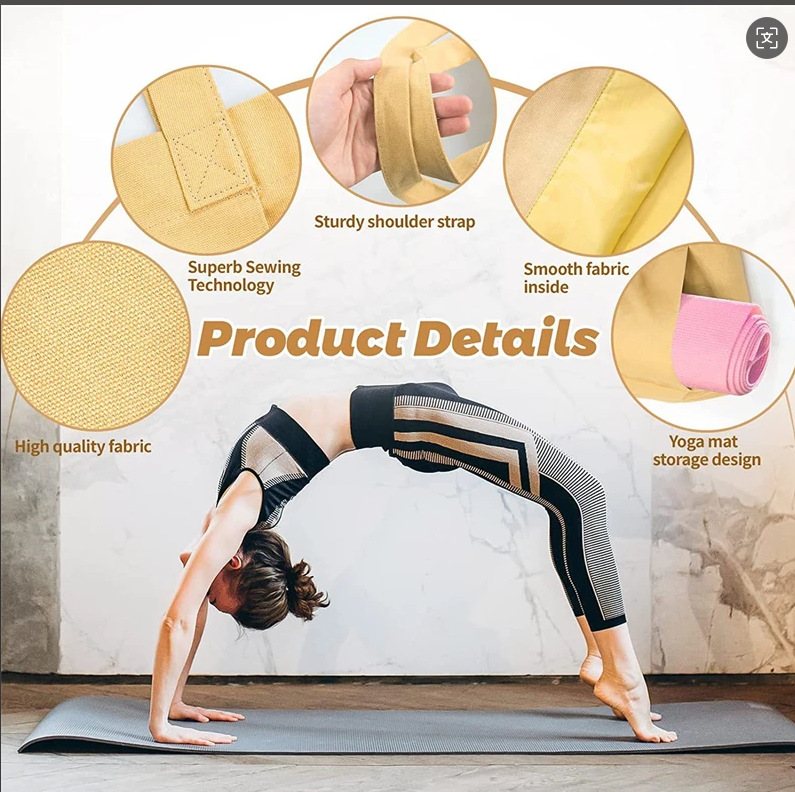 多目的ヨガバッグ ヨガマット収納トート 大容量 ポータブル  - Pilates Yoga Bag のレビューと価格