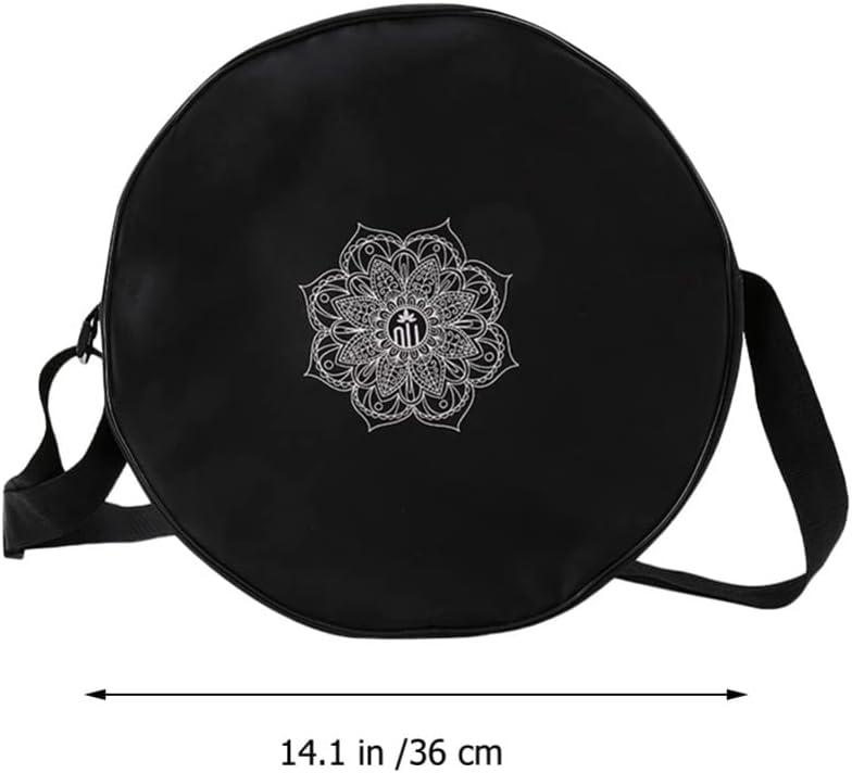 ヨガホイールバッグナイロンブラックマンダラフラワーヨガサーク - Pilates Yoga Bag のレビューと価格