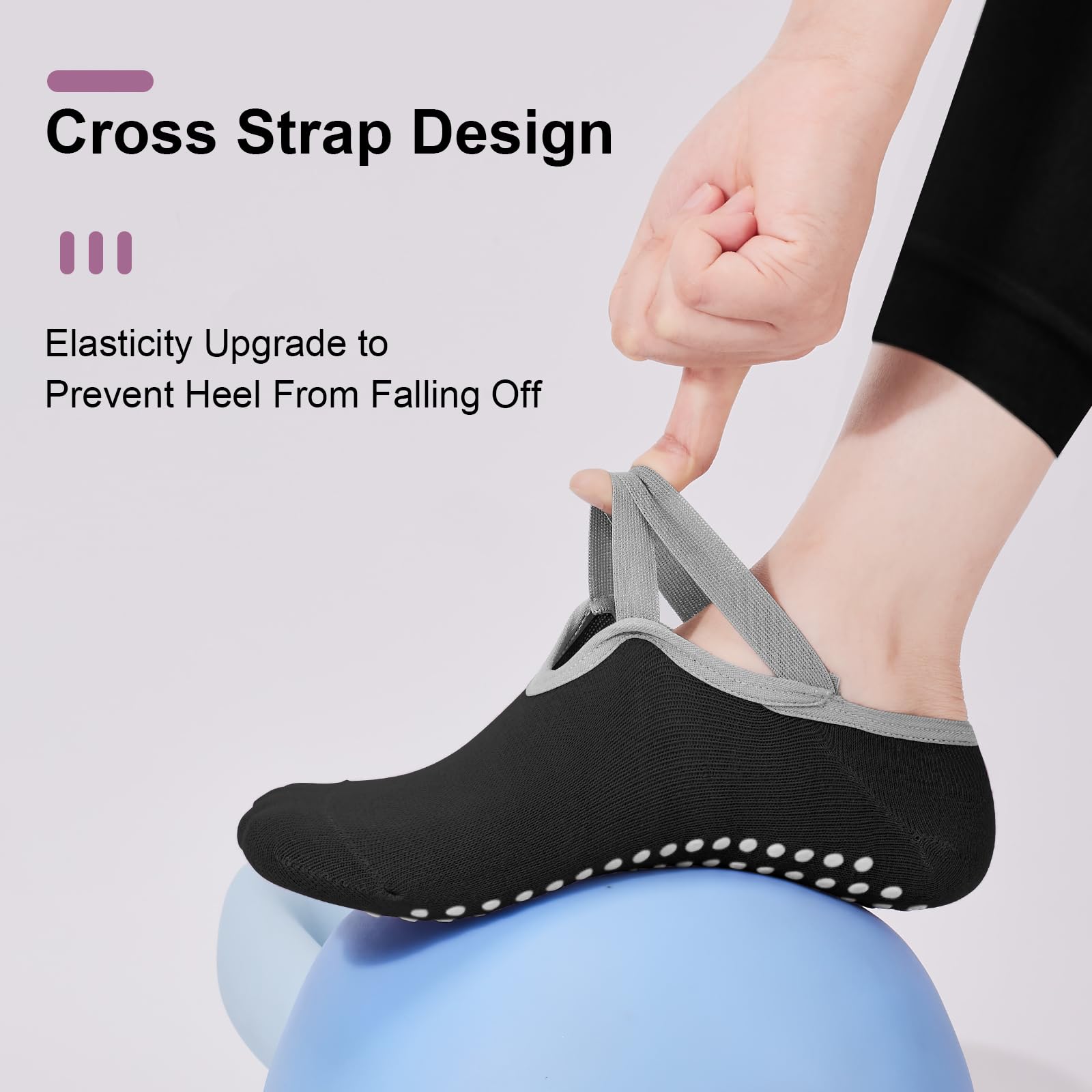 4足組 レディース ピラティスソックス、滑り止めヨガソックス - Pilates Yoga Bag のレビューと価格
