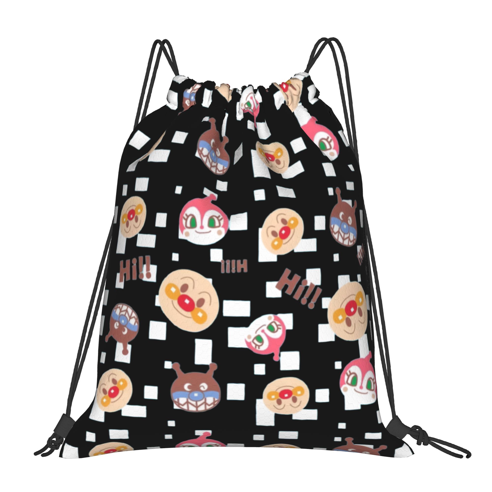 カスタムアンパンマン巾着バックパックバッグ男性女性軽量漫画ジ - Pilates Yoga Bag のレビューと価格