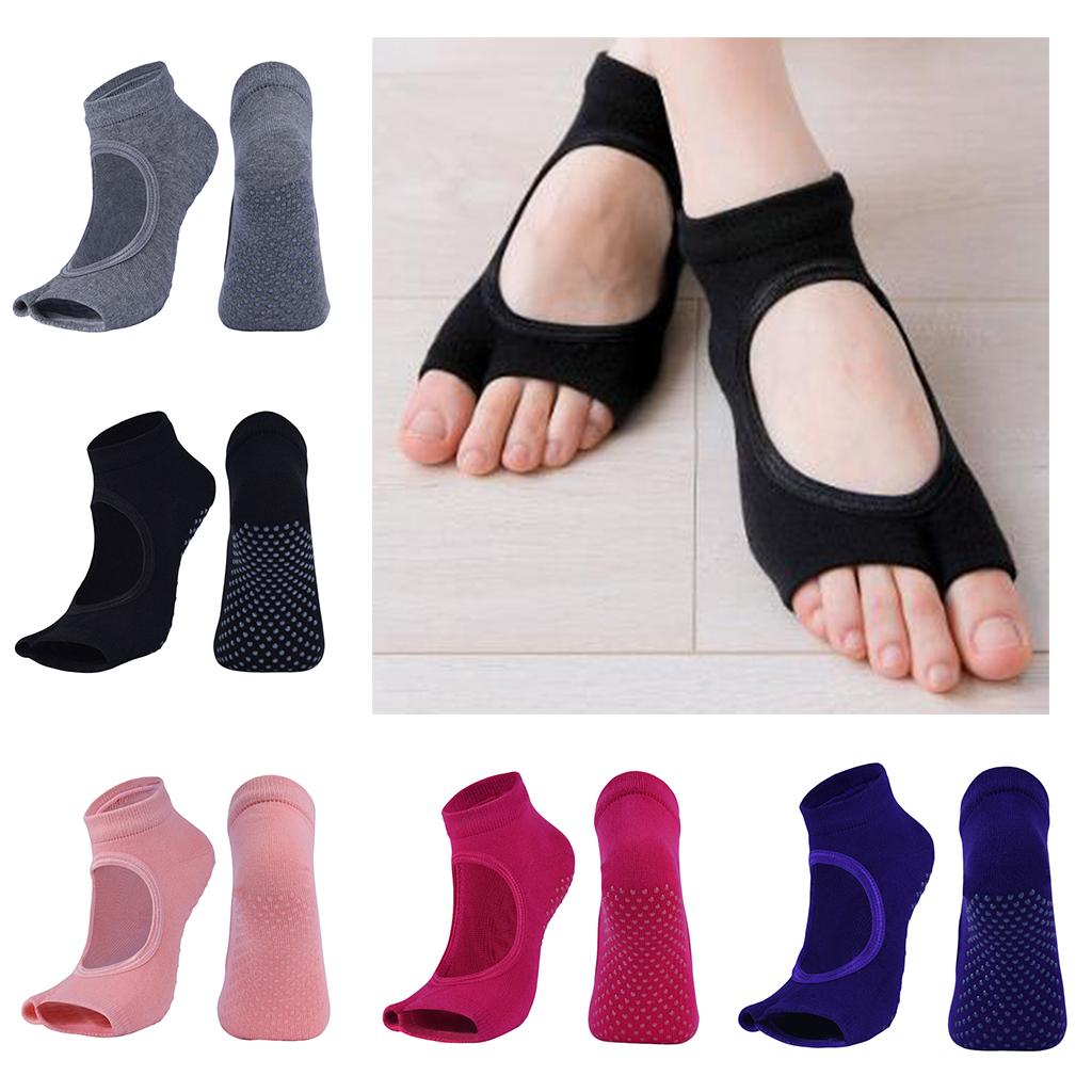 環境に優しいコットンハーフトゥグリップヨガソックスジムスポー - Pilates Yoga Classes のレビューと価格