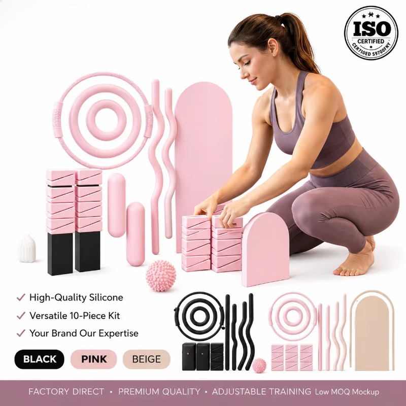 ウェイトバー、シリコンダンベル、ヨガマット、ホームジムフィッ - Pilates Yoga Combined のレビューと価格