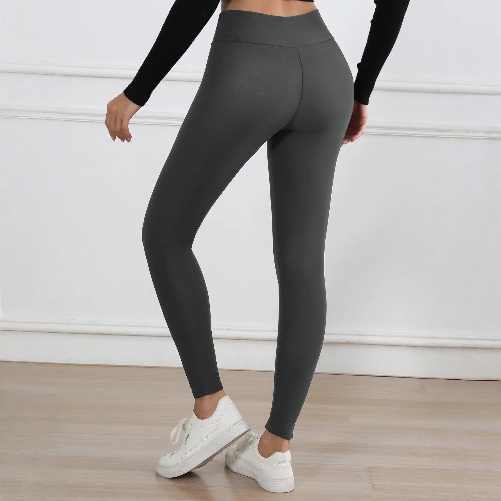 ファッションハイウエストフリースレギンス防寒弾性ベルベットタ - Pilates Yoga Legging のレビューと価格