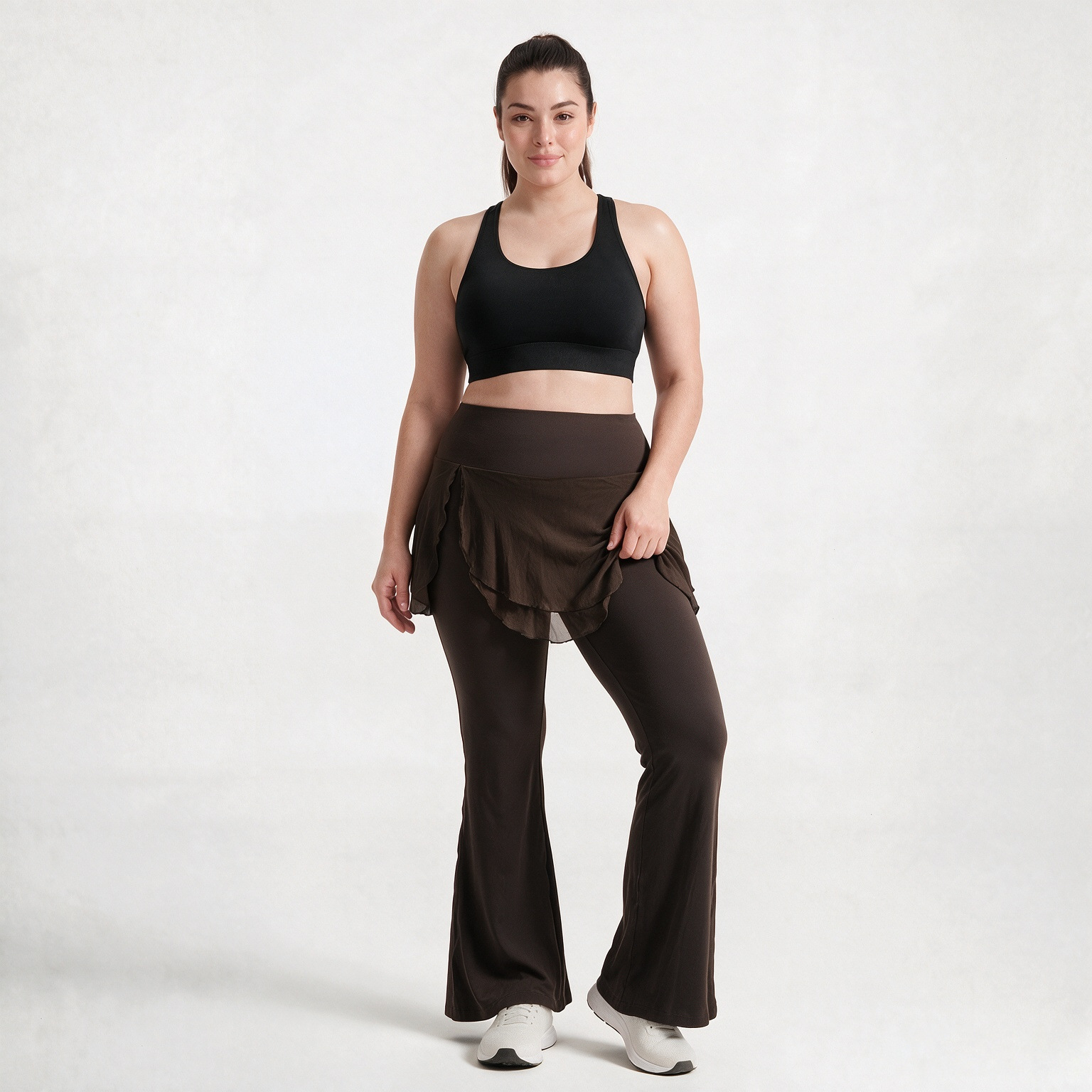 プラスサイズ ソフトモーション ストレートレッグ ボトムス  - Pilates Yoga Legging のレビューと価格