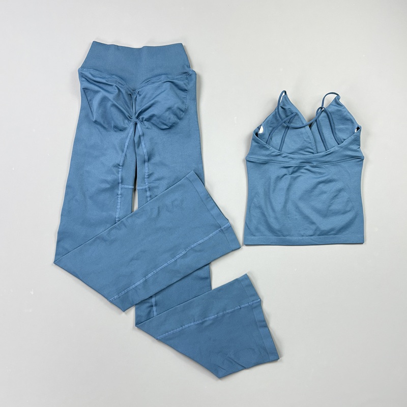 2ピース レディース シームレス ヨガ ワークアウトセット  - Pilates Yoga Legging のレビューと価格