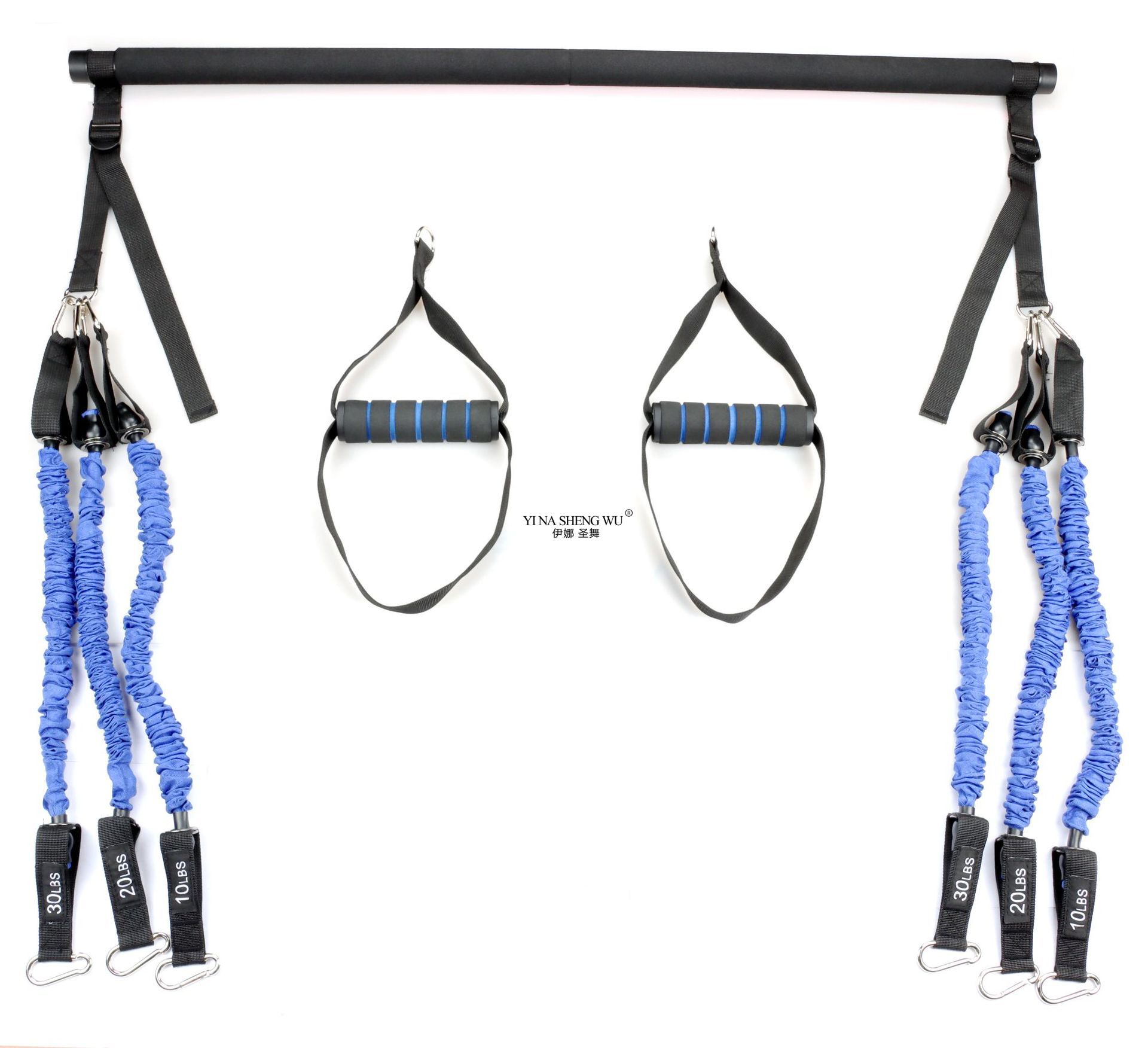 多機能調節可能なピラティスロッド弾性ロープアンチブレイク布カ - Pilates Yoga Combined のレビューと価格