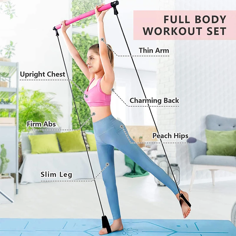 フィットネスバーヨガ胸部拡張テンションロープバックトレーナー - Pilates Yoga Combined のレビューと価格